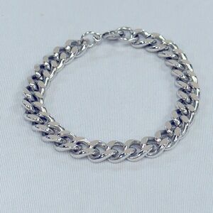Vintage Silver Plated Heavy Link Bracelet